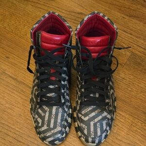Gucci Caleido Geometric Monogram High-Top Sneakers Sz 8